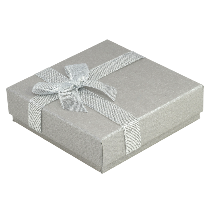 Подарункова коробка сіра з бантом Універсальна (Каблучка, Кулон, Сережки) Розмір 9х9см, h = 2.5см ціна за 1 шт. фото №14 Подарункова коробка сіра з бантом Універсальна (Каблучка, Кулон, Сережки) Розмір 9х9см, h = 2.5см ціна за 1 шт. фото №14