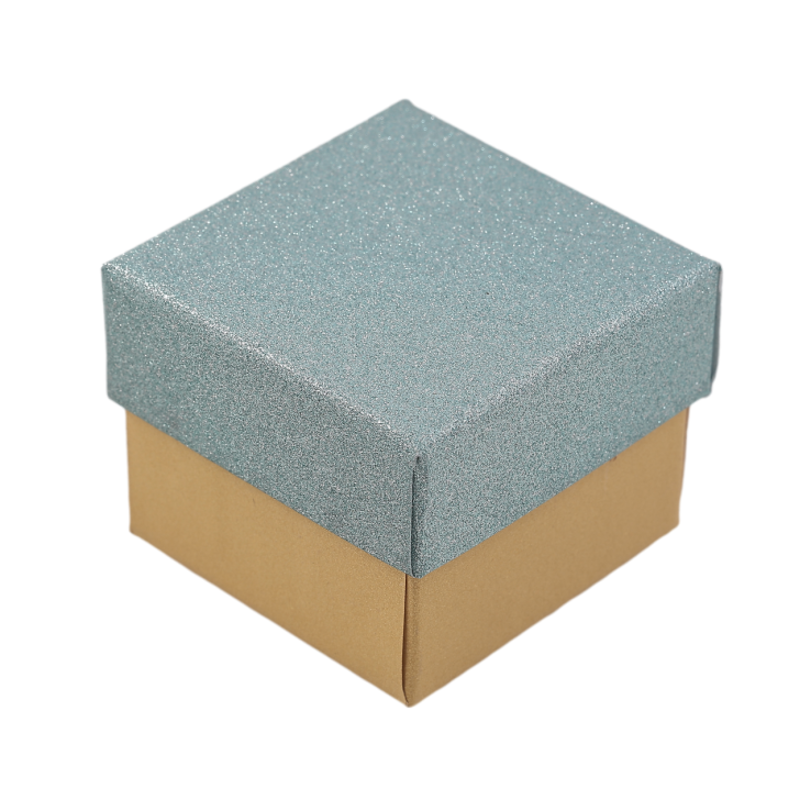 Подарункова коробка двоколірна Під каблучку Розмір 5х5см, h= 4см фото №6