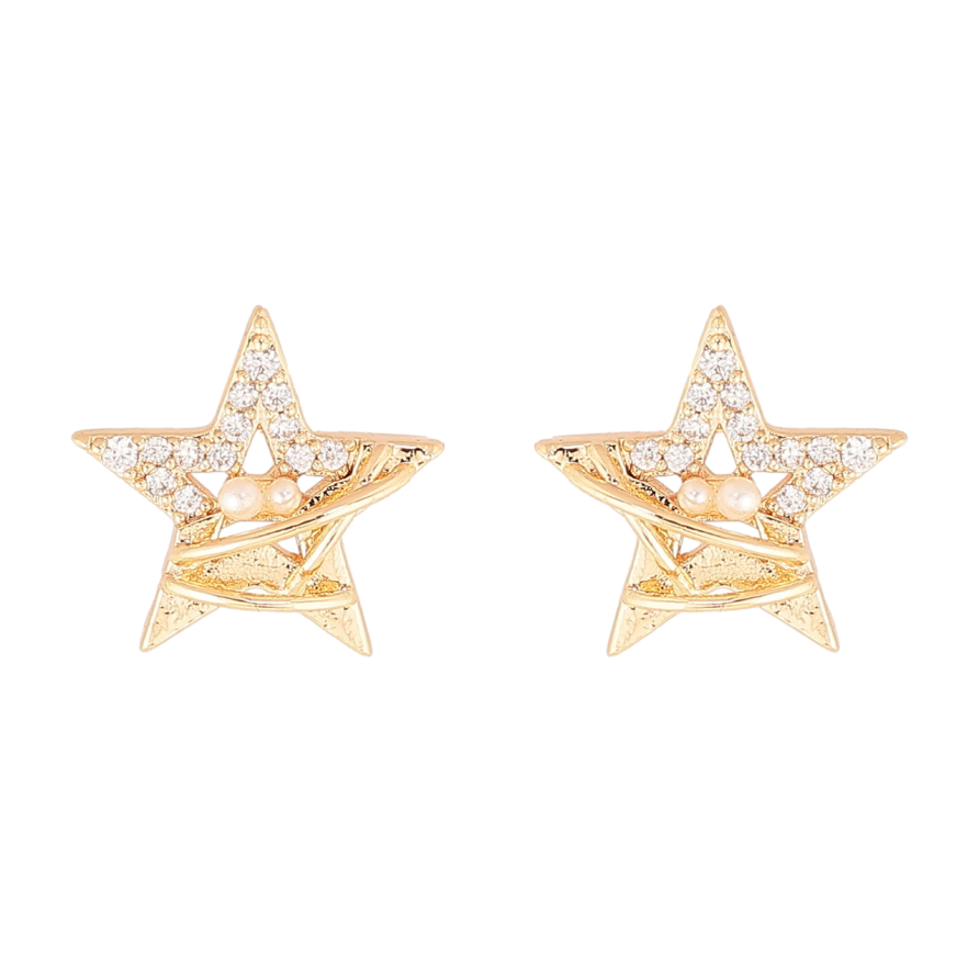 Серьги Xuping Позолота 18K пусеты Звезды фото №1 Серьги Xuping Позолота 18K пусеты Звезды фото №1