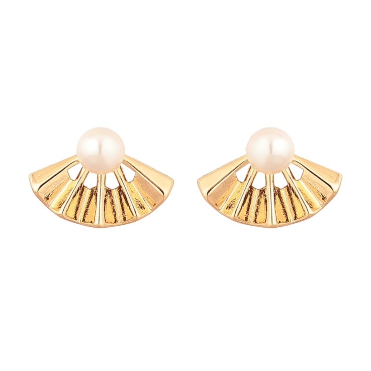 Сережки Xuping Позолота 18K пусети «Візерунок з перлинами» фото №25