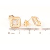 Сережки Xuping Позолота 18K пусети «Різьблені ромби з кристалами» фото №2 Сережки Xuping Позолота 18K пусети «Різьблені ромби з кристалами» фото №2