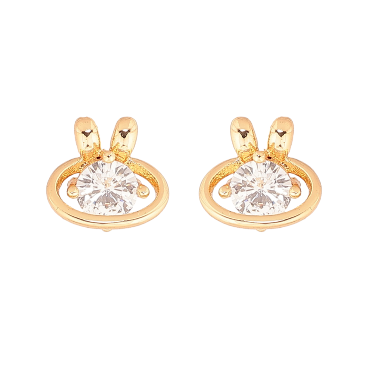 Сережки Xuping Позолота 18K пусети «Візерунок з кристалами» фото №11