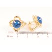Сережки Xuping колір 18K з кристалами Swarovski англійський замок «Квіточки з кр-ми Sapphire» фото №2