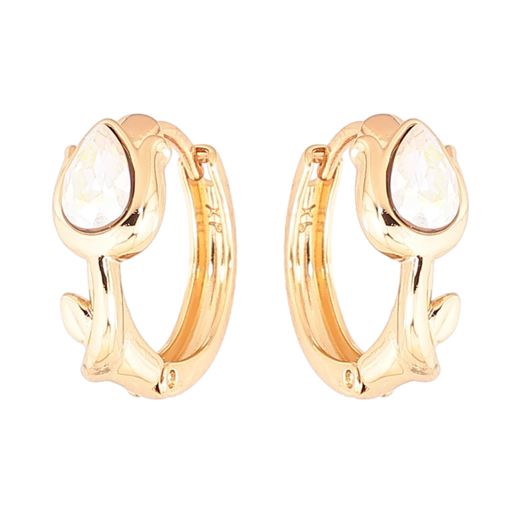 Сережки Xuping колір 18K з кристалами Swarovski колечка «Тюльпани з кристалами АВ» фото №21