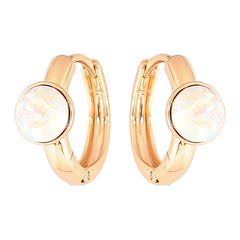 Серьги Xuping цвет 18K с кристаллами Swarovski колечки Кристаллы АВ фото №1