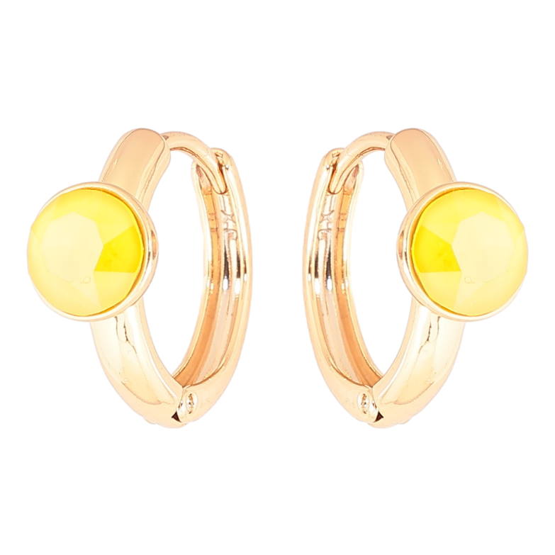 Сережки Xuping колір 18K з кристалами Swarovski колечка «Кристали Sunflower» фото №1