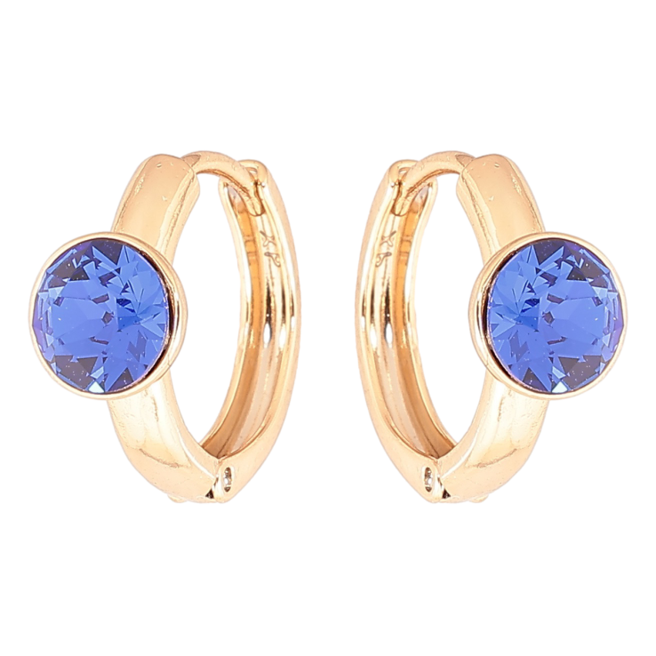 Сережки Xuping колір 18K з кристалами Swarovski колечка «Кристали Capri Blue» фото №14