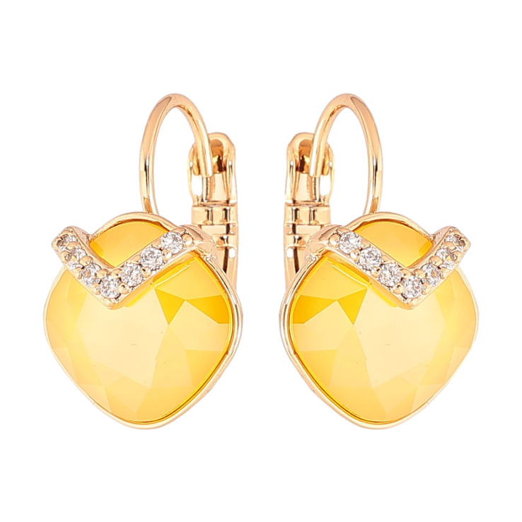 Сережки Xuping колір 18K з кристалами Swarovski французький замок «Кристали Sunflower» фото №20