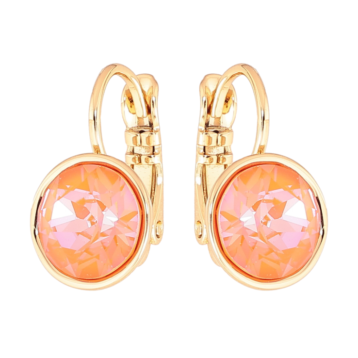 Сережки Xuping колір 18K з кристалами Swarovski французький замок «Кристали Astral Pink» ø 10мм фото №13