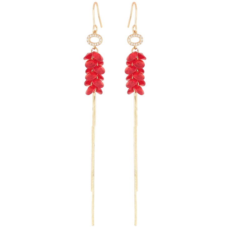 Сережки Xuping колір 18K з кристалами Swarovski французький замок «Підвіски з кристалами Siam» фото №18