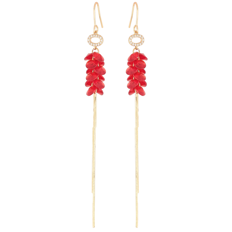 Сережки Xuping колір 18K з кристалами Swarovski французький замок «Підвіски з кристалами Siam» фото №1