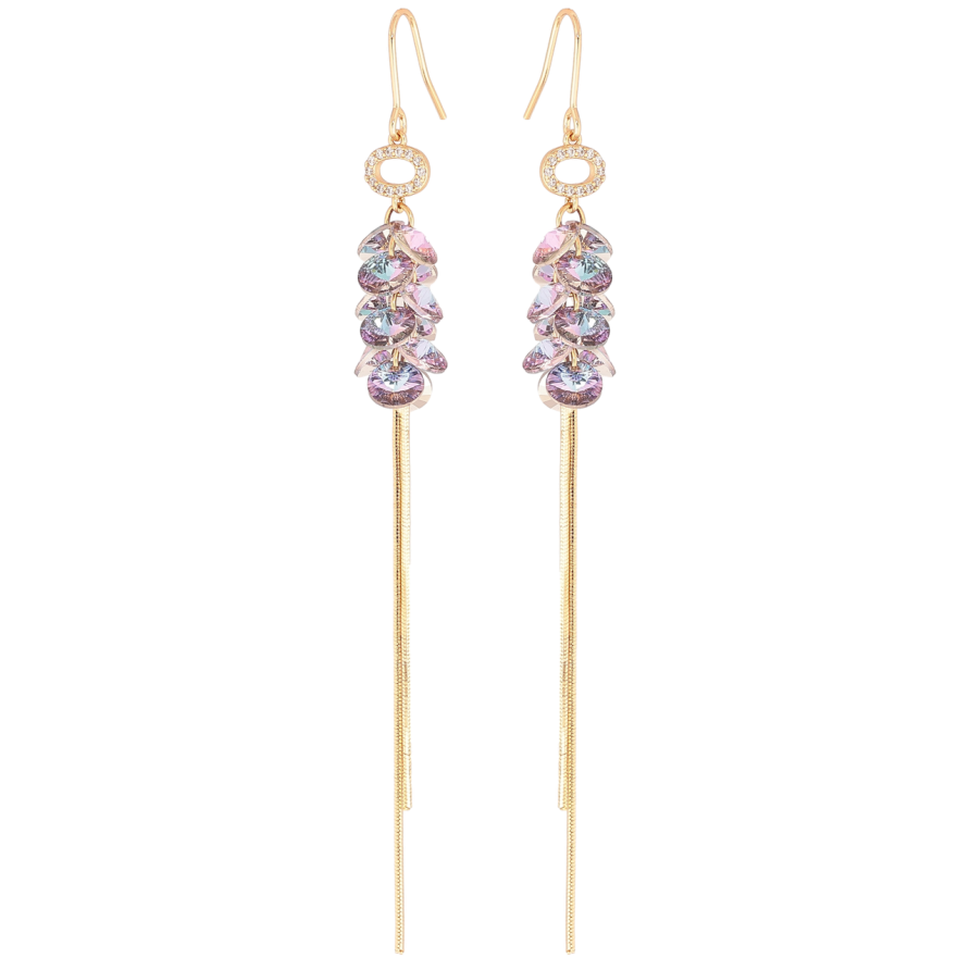 Сережки Xuping колір 18K з кристалами Swarovski французький замок «Підвіски з кристалами Paradise Shine» фото №1