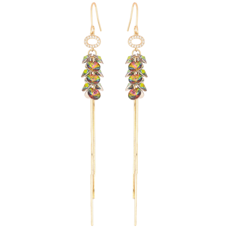 Сережки Xuping колір 18K з кристалами Swarovski французький замок «Підвіски з кристалами Vitrail Medium» фото №10