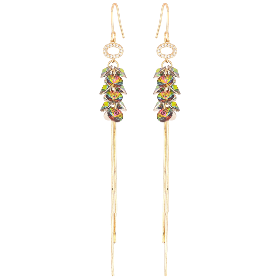 Сережки Xuping колір 18K з кристалами Swarovski французький замок «Підвіски з кристалами Vitrail Medium» фото №1