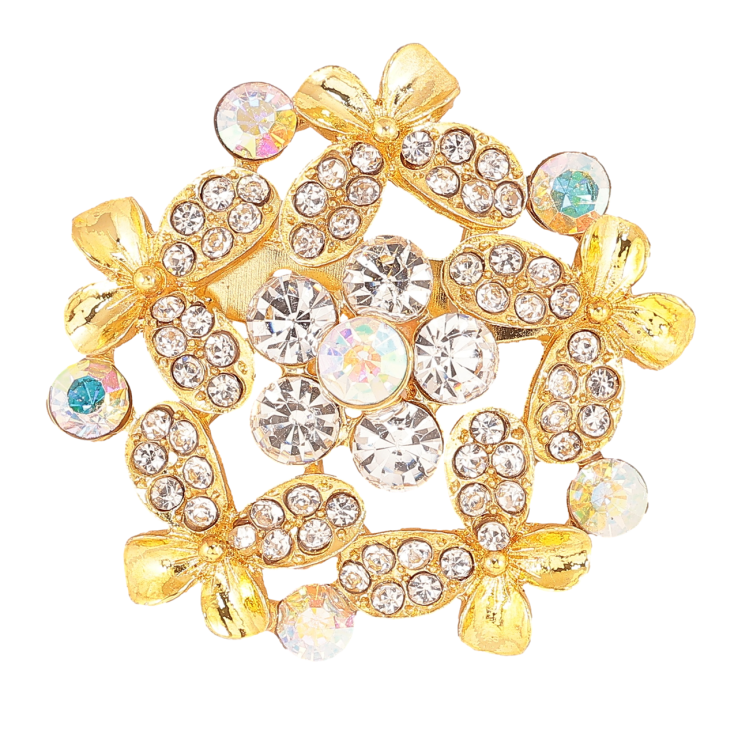 Брошка «Квітка з стразами» фото №7