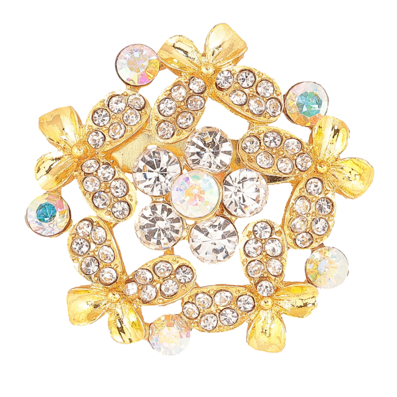 Брошка «Квітка з стразами» фото №1