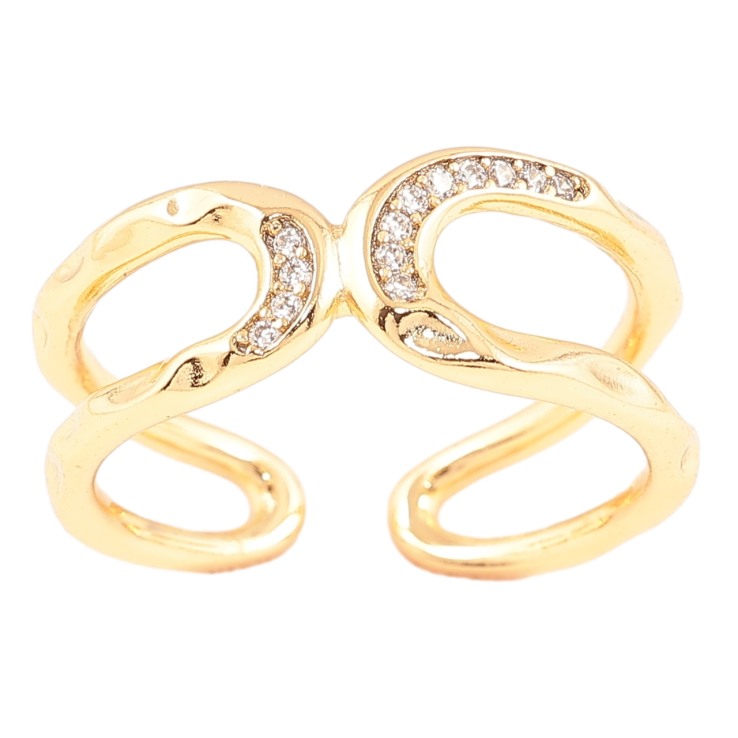 Каблучка Xuping Позолота 18K «Декоративний візерунок з кристалами» фото №20