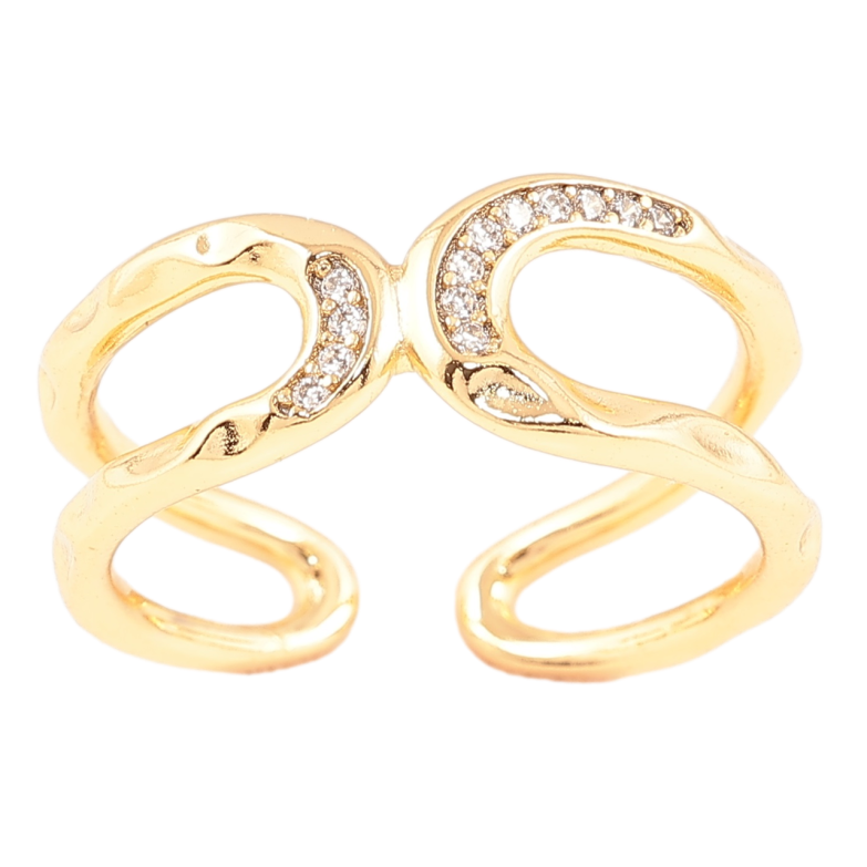 Кольцо Xuping Позолота 18K Декоративный узор с кристаллами фото №1