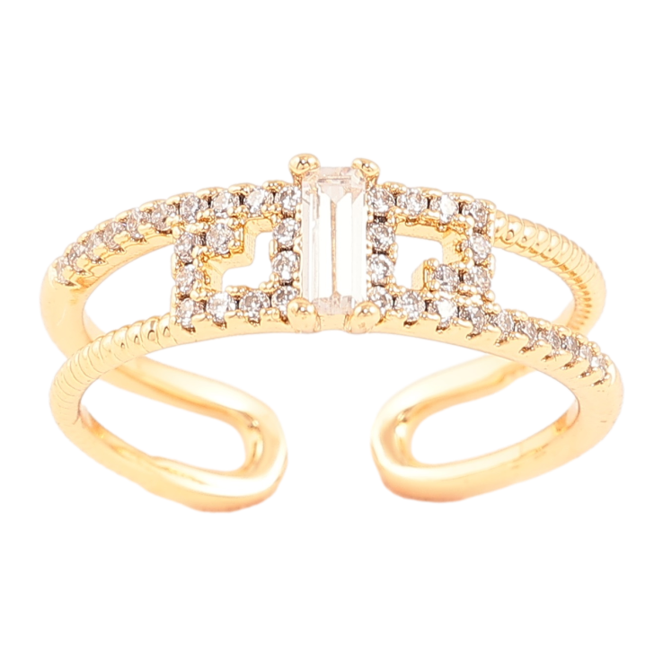 Каблучка Xuping Позолота 18K «Візерунок з інкрустацією кристалами» фото №21