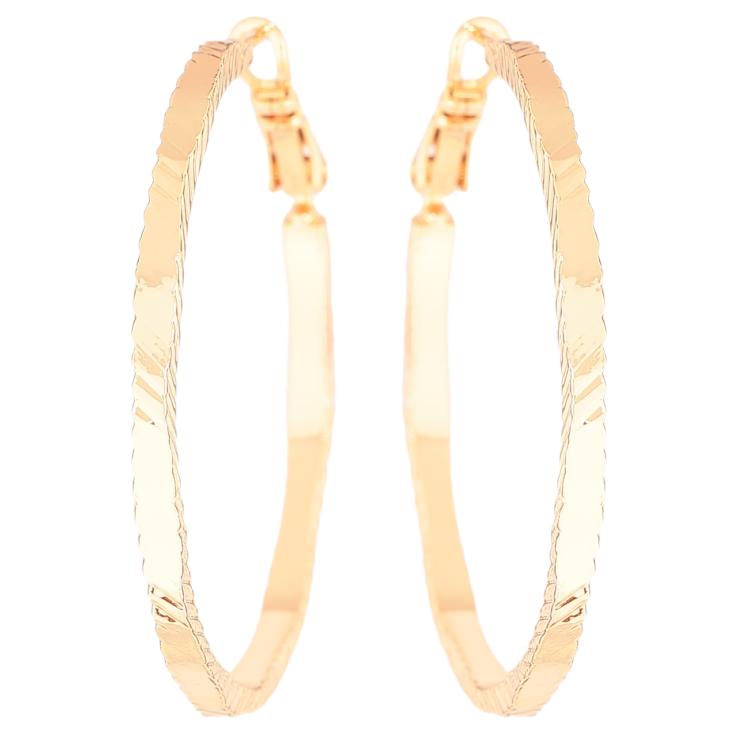 Серьги Xuping Позолота 18K кольца (конго) Декоративный узор ø 4см фото №15