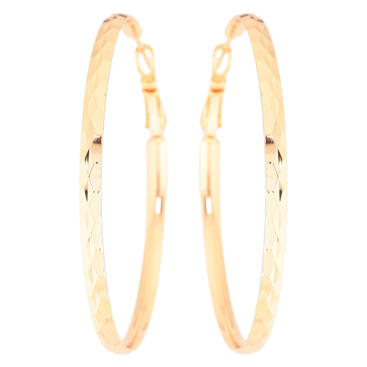 Серьги Xuping Позолота 18K кольца (конго) Декоративный узор ø 5см фото №5