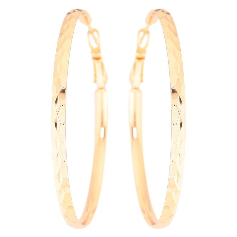 Серьги Xuping Позолота 18K кольца (конго) Декоративный узор ø 5см фото №4