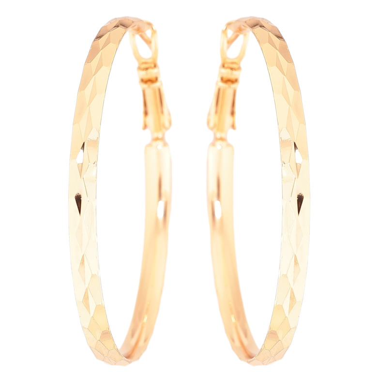 Серьги Xuping Позолота 18K кольца (конго) Декоративный узор ø 4см фото №1