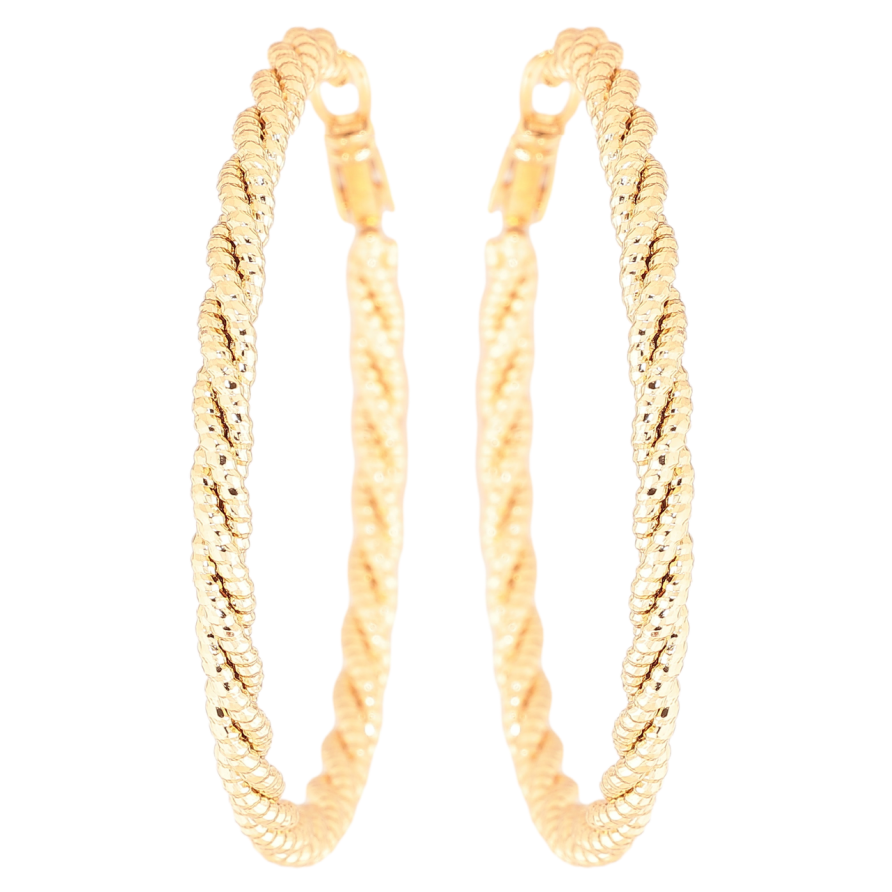 Серьги Xuping Позолота 18K кольца (конго) Декоративный узор ø 4.5см фото №1