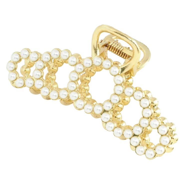 Краб металевий Кільця з перлами довжина 8см фото №22