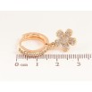 Серьги Xuping M&L Цвет 18K подвески на колечках Кристальные цветочки фото №2