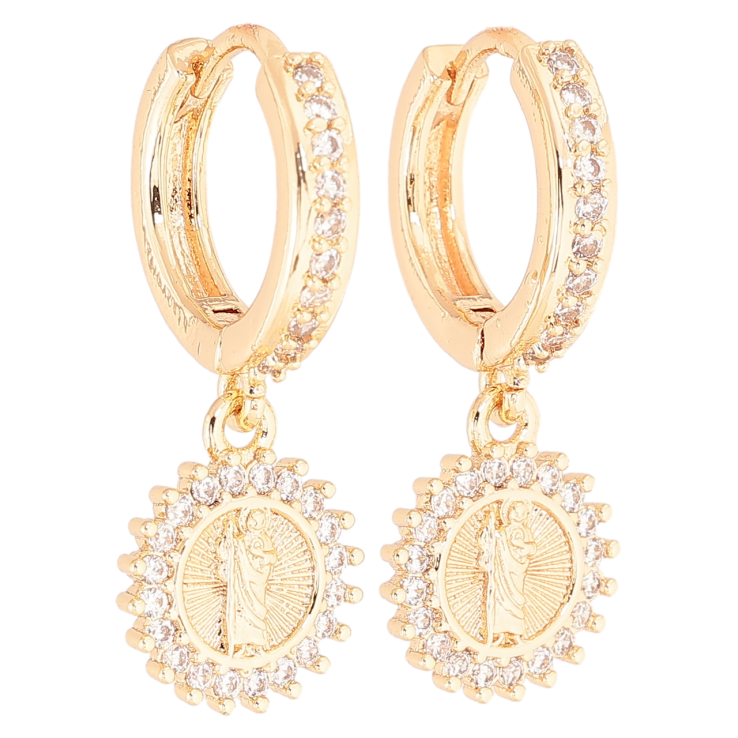 Сережки Xuping M&L Колір 18K підвіски на колечках «Ладанка» фото №24