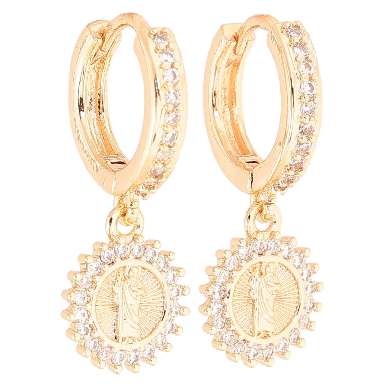 Серьги Xuping M&L Цвет 18K подвески на колечках Ладанка фото №1