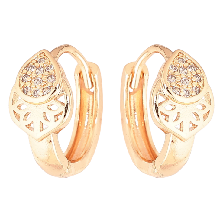 Серьги Xuping M&L Цвет 18K колечки Декоративный узор с кристаллами фото №24