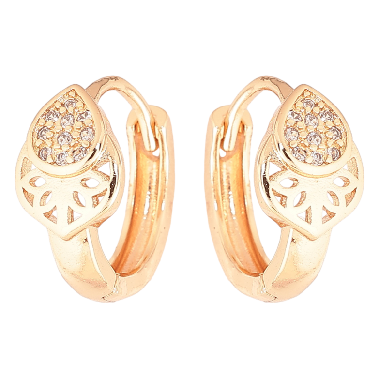 Сережки Xuping M&L Колір 18K колечка «Декоративний візерунок з кристалами» фото №1