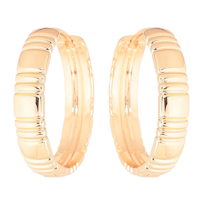 Сережки Xuping M&L Колір 18K колечка «Декоративний візерунок» фото №1