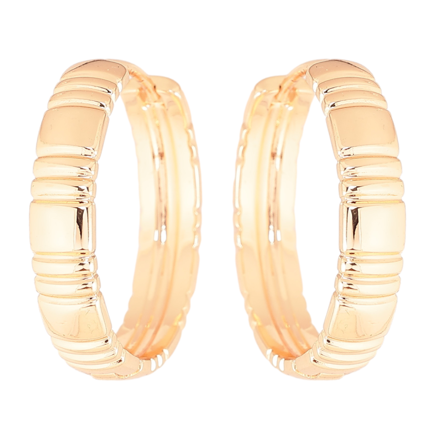 Серьги Xuping M&L Цвет 18K колечки Декоративный узор фото №1