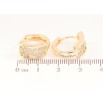 Серьги Xuping M&L Цвет 18K колечки Узор с кристаллами на одну сторону фото №2