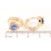 Серьги Xuping M&L Цвет 18K колечки Сердечки с синими кристаллами фото №2
