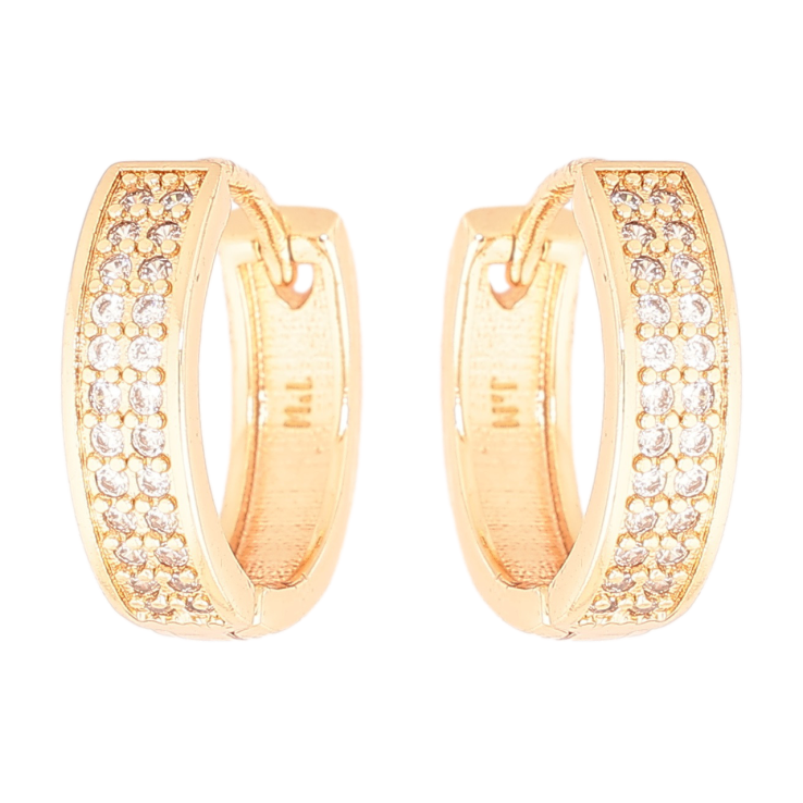 Серьги Xuping M&L Цвет 18K колечки Инкрустация кристаллами фото №11