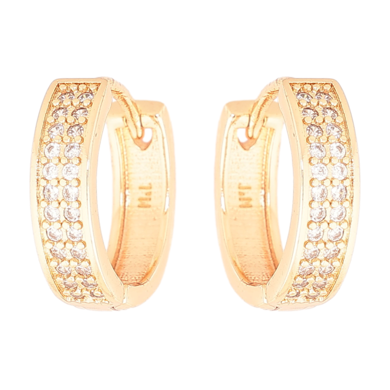 Сережки Xuping M&L Колір 18K колечка «Інкрустація кристалами» фото №1