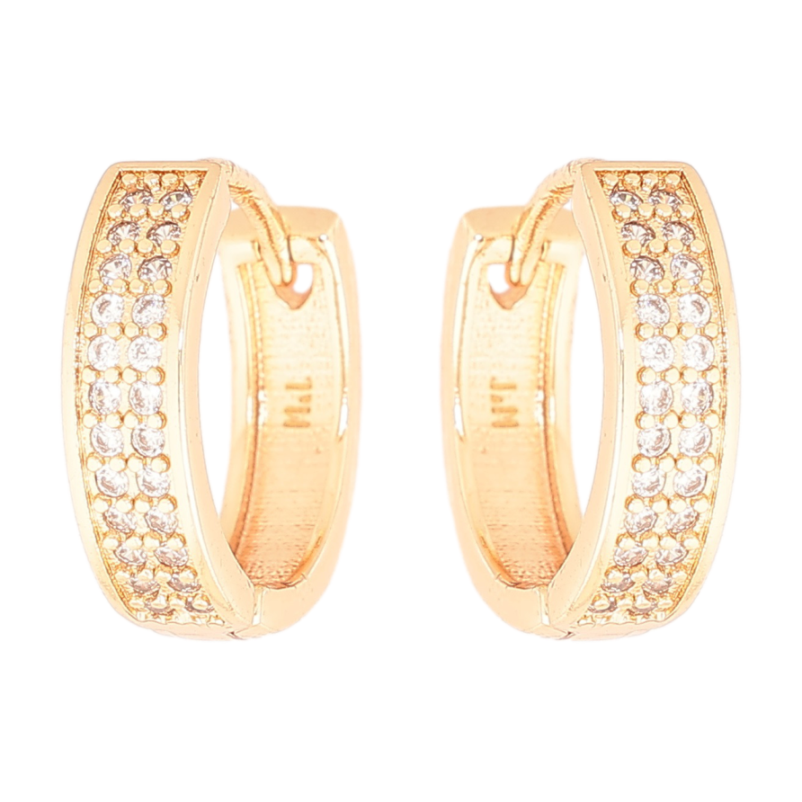 Серьги Xuping M&L Цвет 18K колечки Инкрустация кристаллами фото №1