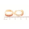 Серьги Xuping M&L Цвет 18K колечки Дорожки красных кристаллов фото №2