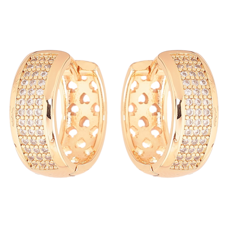 Серьги Xuping M&L Цвет 18K колечки Инкрустация кристаллами фото №2