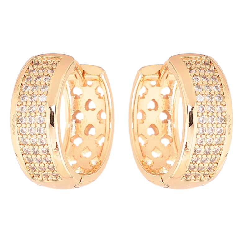 Серьги Xuping M&L Цвет 18K колечки Инкрустация кристаллами фото №1