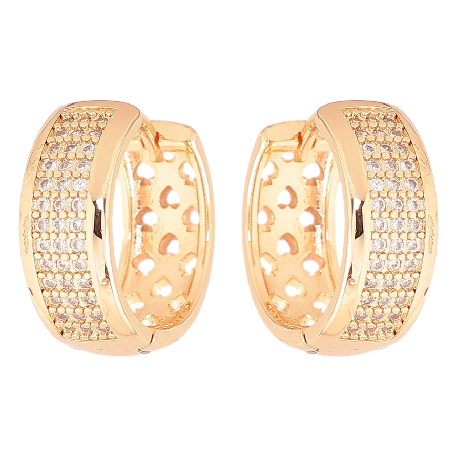 Серьги Xuping M&L Цвет 18K колечки Инкрустация кристаллами фото №1