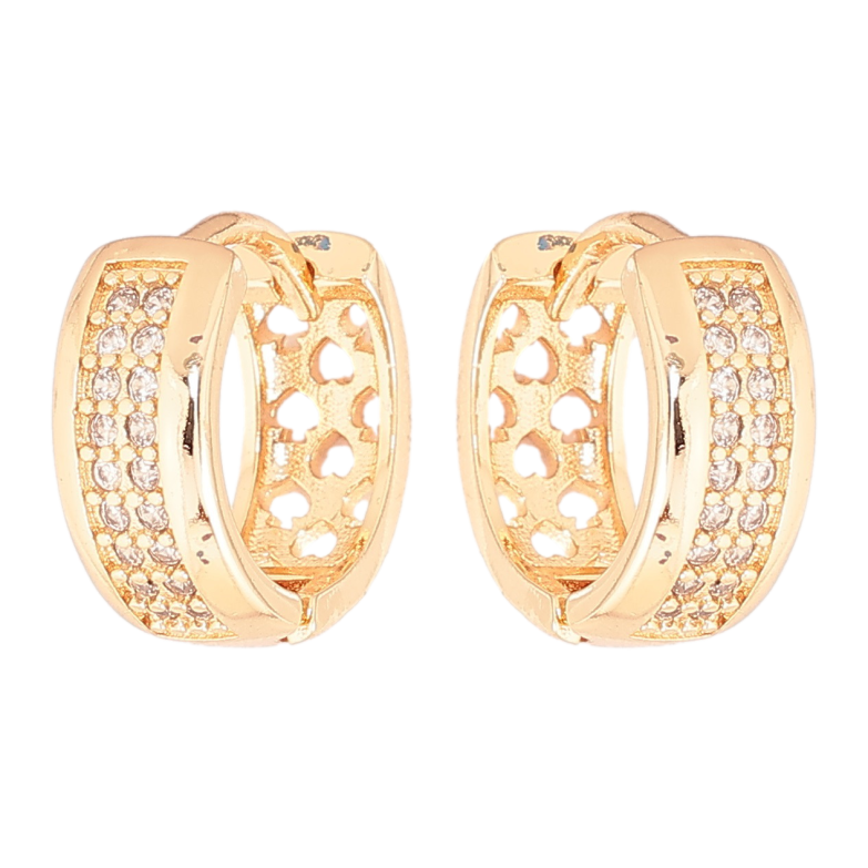 Серьги Xuping M&L Цвет 18K колечки Инкрустация кристаллами фото №1