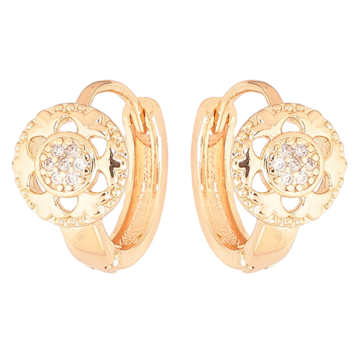 Серьги Xuping M&L Цвет 18K колечки Цветочный узор фото №14