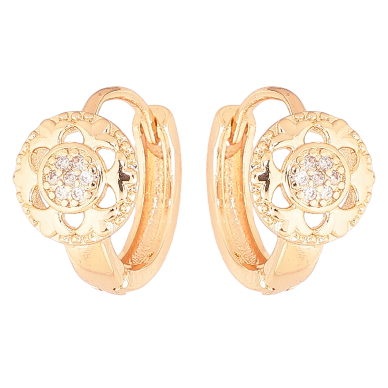 Серьги Xuping M&L Цвет 18K колечки Цветочный узор фото №1