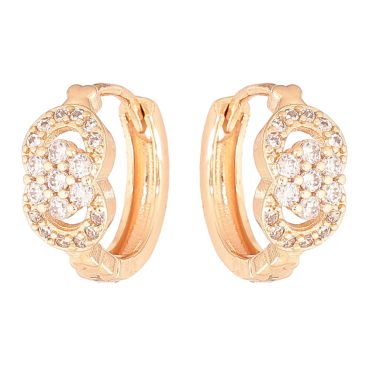 Серьги Xuping M&L Цвет 18K колечки Узор с кристаллами фото №15