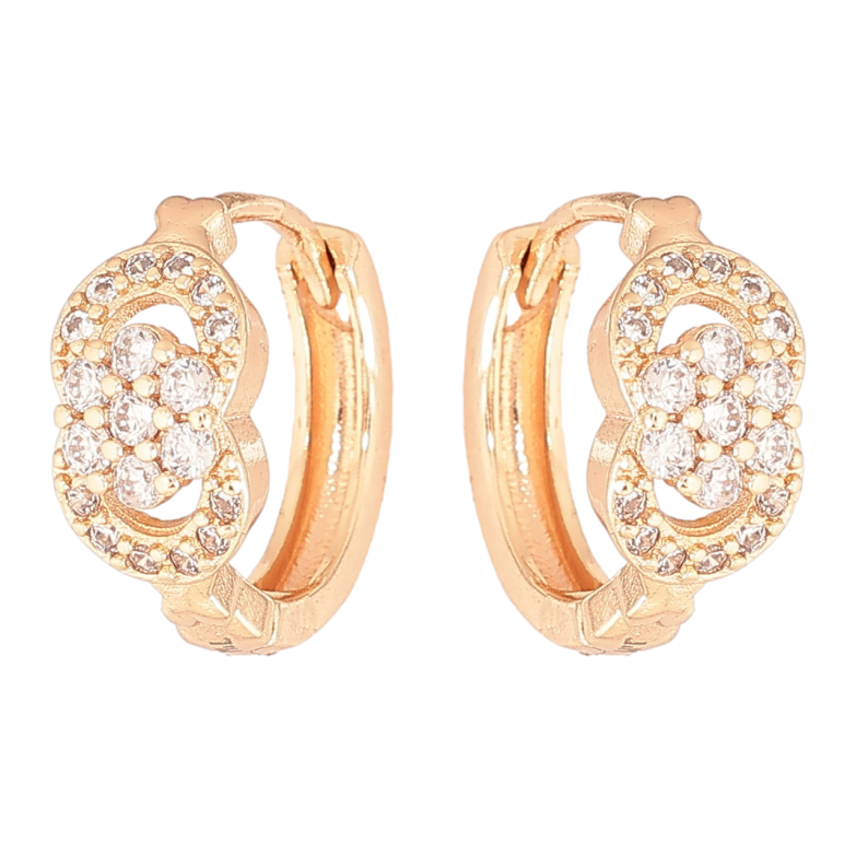 Серьги Xuping M&L Цвет 18K колечки Узор с кристаллами фото №1